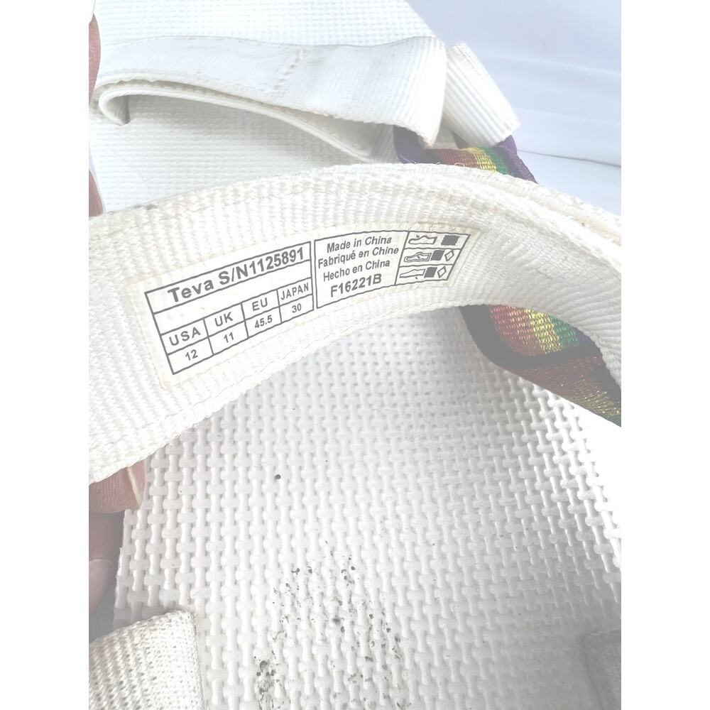 Teva Original Universal Pride Sandal Women’s 12 Rainbow Stripe White - Picture 10 of 11